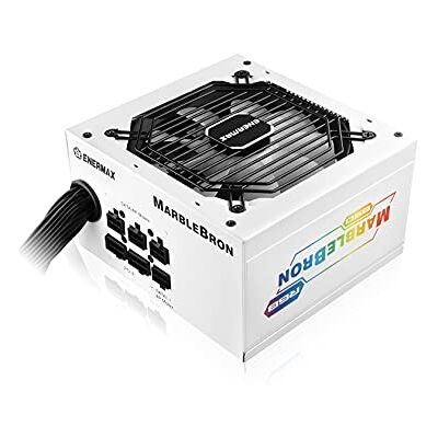 Enermax , MARBLEBRON ATX ARGB Gaming PC Fuente de alimentación 850W 80Plus Bronce (Semi Moduular) Cable de Cinta, EMB850EWT-W-RGB, Blanco Enermax , MARBLEBRON ATX ARGB Gaming PC Fuente de alimentación 850W 80Plus Bronce (Semi Moduular) Cable de Cinta, EMB850EWT-W-RGB, Blanco
