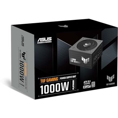 Asus TUF Gaming 1000W Platinum Fuente de alimentación ATX Totalmente modular, MOSFET de GaN, 80 PLUS Platinum, Cybenetics Platinum, ATX 3.1, PCIe 5.1, 10 años de cobertura Asus TUF Gaming 1000W Platinum Fuente de alimentación ATX Totalmente modular, MOSFET de GaN, 80 PLUS Platinum, Cybenetics Platinum, ATX 3.1, PCIe 5.1, 10 años de cobertura