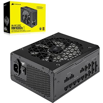 Corsair Fuente de alimentación ATX Totalmente Modular RM1000x Shift Interfaz Lateral Modular Cumple con ATX 3.0 y PCIe 5.0 Modo de Ventilador Cero RPM Condensadores nominales a 105 ° C - Corsair Fuente de alimentación ATX Totalmente Modular RM1000x Shift Interfaz Lateral Modular Cumple con ATX 3.0 y PCIe 5.0 Modo de Ventilador Cero RPM Condensadores nominales a 105 ° C -