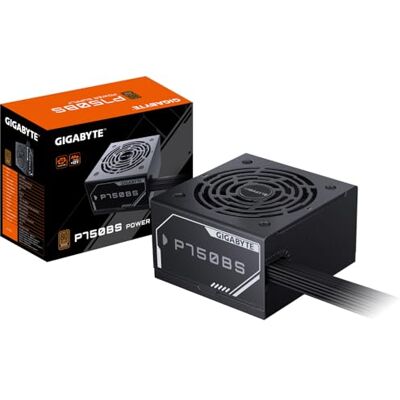 GIGABYTE P750BS Fuente de Alimentación PCIe 5.0, 80 Plus Bronze, Diseño Totalmente Modular, Ventilador de 120 mm, Compatible con ATX, Enchufe EU GIGABYTE P750BS Fuente de Alimentación PCIe 5.0, 80 Plus Bronze, Diseño Totalmente Modular, Ventilador de 120 mm, Compatible con ATX, Enchufe EU