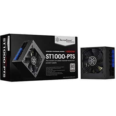 Silverstone SST-ST1000-PTS Strider Platinum Series, 1000W 80 Plus Platinum, fuente de alimentación ATX PC, ventilador de 120 mm HYB, 140 mm de profundidad, 100% modular Silverstone SST-ST1000-PTS Strider Platinum Series, 1000W 80 Plus Platinum, fuente de alimentación ATX PC, ventilador de 120 mm HYB, 140 mm de profundidad, 100% modular