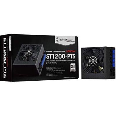 Silverstone SST-ST1200-PTS Strider Platinum Series, 1200W 80 Plus Platinum, fuente de alimentación ATX PC, ventilador de 120 mm HYB, 140 mm de profundidad, 100% modular Silverstone SST-ST1200-PTS Strider Platinum Series, 1200W 80 Plus Platinum, fuente de alimentación ATX PC, ventilador de 120 mm HYB, 140 mm de profundidad, 100% modular