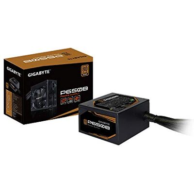 Gigabyte P650B – Fuente de alimentación (650W, 80 Plus Bronze, Active PFC, EU), negro Gigabyte P650B – Fuente de alimentación (650W, 80 Plus Bronze, Active PFC, EU), negro
