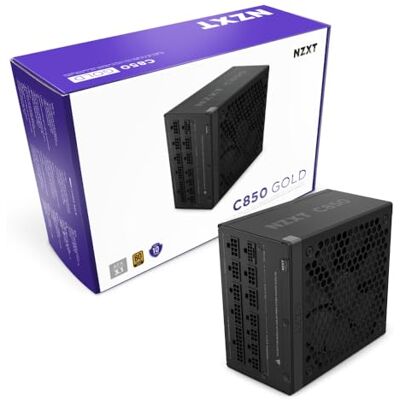 NZXT C850 Gold ATX 3.1 Fuente de alimentación para Juegos de PC Totalmente Modular de bajo Ruido 850 vatios 80 Plus Gold Conector 12V-2x6 Modo Ventilador Cero Condensadores 100% japoneses NZXT C850 Gold ATX 3.1 Fuente de alimentación para Juegos de PC Totalmente Modular de bajo Ruido 850 vatios 80 Plus Gold Conector 12V-2x6 Modo Ventilador Cero Condensadores 100% japoneses