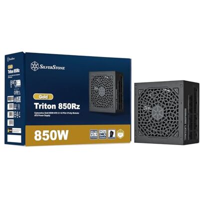 Silverstone Triton 850Rz, Fuente de alimentación ATX Cybenetics Gold 850W ATX 3.1 y PCIe 5 Totalmente Modular, SST-TR850R-GM Silverstone Triton 850Rz, Fuente de alimentación ATX Cybenetics Gold 850W ATX 3.1 y PCIe 5 Totalmente Modular, SST-TR850R-GM