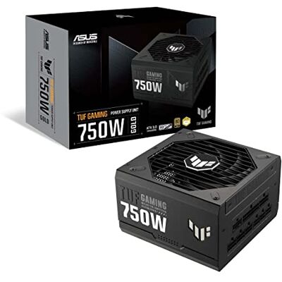 Asus TUF Gaming 750W Gold Fuente de alimentación Modular (80+ Gold, Compatible con ATX 3.1, componentes de Grado Militar, Doble rodamiento de Bolas, Axial-Tech, PCB, 10 años de garantía) Asus TUF Gaming 750W Gold Fuente de alimentación Modular (80+ Gold, Compatible con ATX 3.1, componentes de Grado Militar, Doble rodamiento de Bolas, Axial-Tech, PCB, 10 años de garantía)