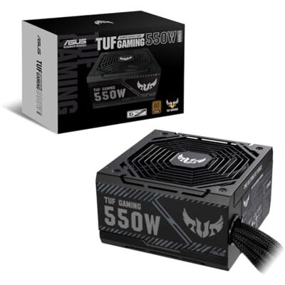 Asus TUF-GAMING-550B Fuente de alimentación 550W Bronze (80 Plus Bronze, Grado Militar, Doble rodamiento de Bolas, Revestimiento PCB, Axial-Tech, tecnología 0db, Cables apantallados) Negro Asus TUF-GAMING-550B Fuente de alimentación 550W Bronze (80 Plus Bronze, Grado Militar, Doble rodamiento de Bolas, Revestimiento PCB, Axial-Tech, tecnología 0db, Cables apantallados) Negro
