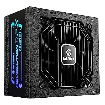 Enermax Revolution D.F. X ARGB ATX3.0 PCI-e 5.0 Compact Gaming & Streaming PC Power Supply 850W 80Plus Gold (Full Modular, 2 x 12VHPWR, Semi-Fanless), ERT850EWT, Black Enermax Revolution D.F. X ARGB ATX3.0 PCI-e 5.0 Compact Gaming & Streaming PC Power Supply 850W 80Plus Gold (Full Modular, 2 x 12VHPWR, Semi-Fanless), ERT850EWT, Black