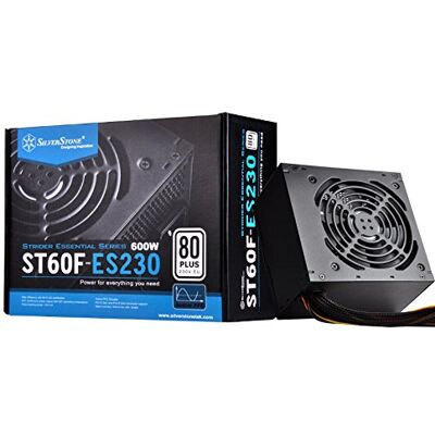 Silverstone SST-ST60F-ES230 Serie Strider Essential, 600W 80 Plus 230V EU ATX PC Fuente de alimentación, 120mm Silverstone SST-ST60F-ES230 Serie Strider Essential, 600W 80 Plus 230V EU ATX PC Fuente de alimentación, 120mm