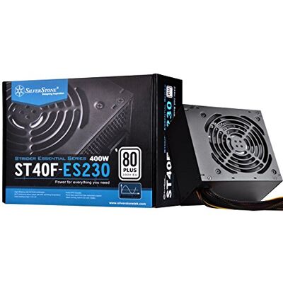 Silverstone SST-ST40F-ES230 Serie Strider Essential, 400W 80 Plus 230V EU ATX PC Fuente de alimentación, 120mm Silverstone SST-ST40F-ES230 Serie Strider Essential, 400W 80 Plus 230V EU ATX PC Fuente de alimentación, 120mm