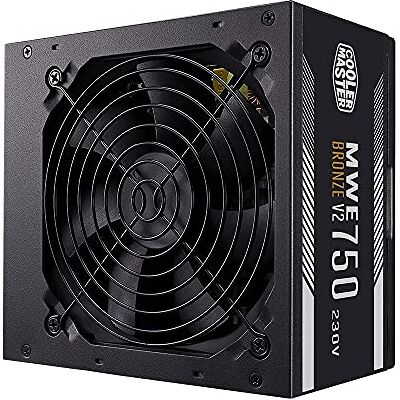 Cooler Master MWE 750 Bronze 230V V2 Fuente de Alimentación UE, 80 PLUS Bronze, Ventilador HDB Sensible a la Temperatura, Circuito CC a CC + LLC con Raíl Único de +12V Cooler Master MWE 750 Bronze 230V V2 Fuente de Alimentación UE, 80 PLUS Bronze, Ventilador HDB Sensible a la Temperatura, Circuito CC a CC + LLC con Raíl Único de +12V