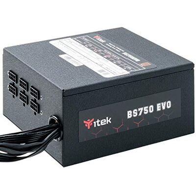 Itek Fuente de alimentación para PC BS750 EVO 750W con certificación 80Plus Bronze PFC Activo Ventilador HDB de 12 cm Semimodular Itek Fuente de alimentación para PC BS750 EVO 750W con certificación 80Plus Bronze PFC Activo Ventilador HDB de 12 cm Semimodular