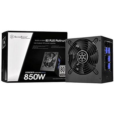 Silverstone SST-ST85F-PT Serie Strider Platinum, 850W 80 Plus Platinum ATX PC Fuente de alimentación, 120mm, 100% modular Silverstone SST-ST85F-PT Serie Strider Platinum, 850W 80 Plus Platinum ATX PC Fuente de alimentación, 120mm, 100% modular