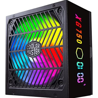 Cooler Master XG 750 Plus Platinum PSU (UE) 80 Plus Platinum (Eficiencia +92%) 750W, Fully Modular, Display Tiempo Real, Condensadores 100% Japoneses, Ventilador FDB ARGB 135mm, Negro con ARGB Cooler Master XG 750 Plus Platinum PSU (UE) 80 Plus Platinum (Eficiencia +92%) 750W, Fully Modular, Display Tiempo Real, Condensadores 100% Japoneses, Ventilador FDB ARGB 135mm, Negro con ARGB