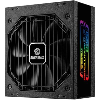Enermax Fuente de alimentación Revolution D.F. X ARGB ATX3.0 PCI-e 5.0 Compact Gaming&Streaming PC 1650W 80Plus Gold (Totalmente Modular, 2X 12VHPWR, Semi-sin Ventilador), ERT1650EWT, Negro Enermax Fuente de alimentación Revolution D.F. X ARGB ATX3.0 PCI-e 5.0 Compact Gaming&Streaming PC 1650W 80Plus Gold (Totalmente Modular, 2X 12VHPWR, Semi-sin Ventilador), ERT1650EWT, Negro