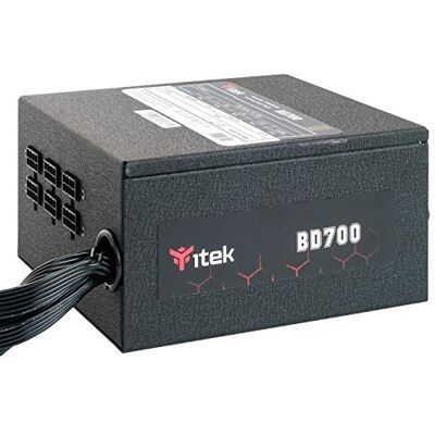 Itek Fuente de alimentación para PC BD700 – 700 W, Ventilador HDB Hydraulic Dynamic Bearing de 12 mm, protección PFC Activa, certificación de eficiencia 80 Plus Bronze, semimodular Free Plug Itek Fuente de alimentación para PC BD700 – 700 W, Ventilador HDB Hydraulic Dynamic Bearing de 12 mm, protección PFC Activa, certificación de eficiencia 80 Plus Bronze, semimodular Free Plug