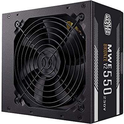 Cooler Master MWE 550 Bronze 230V V2 Fuente de Alimentación UE, 80 PLUS Bronze, Ventilador HDB Sensible a la Temperatura, Circuito CC a CC + LLC con Raíl Único de +12V 5 Años de Garantía Cooler Master MWE 550 Bronze 230V V2 Fuente de Alimentación UE, 80 PLUS Bronze, Ventilador HDB Sensible a la Temperatura, Circuito CC a CC + LLC con Raíl Único de +12V 5 Años de Garantía