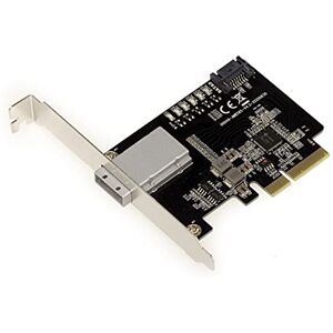 KALEA-INFORMATIQUE SFF8088 4X 4 Puertos SAS externos + 1 Puerto SATA Interno Tarjeta controladora PCIe 2.0 con chipset JMB585 KALEA-INFORMATIQUE SFF8088 4X 4 Puertos SAS externos + 1 Puerto SATA Interno Tarjeta controladora PCIe 2.0 con chipset JMB585