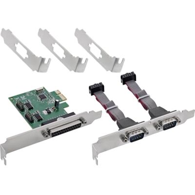 InLine Tarjeta de Interfaz PCIe, 2 x RS-232 + 1 x Paralelo Chapas WCH CH382L, IEEE 1284, SPP, PS/2, EPP, ECP, de perfil bajo, hasta 115 kb/s por puerto serie InLine Tarjeta de Interfaz PCIe, 2 x RS-232 + 1 x Paralelo Chapas WCH CH382L, IEEE 1284, SPP, PS/2, EPP, ECP, de perfil bajo, hasta 115 kb/s por puerto serie