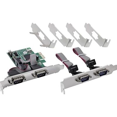 InLine Tarjeta PCIe Serial, Interfaz RS-232 de 4 Puertos, D-Sub 9, CH384L, Soportes de Perfil bajo, Interfaz UART, Alta Velocidad de Datos, 76619E InLine Tarjeta PCIe Serial, Interfaz RS-232 de 4 Puertos, D-Sub 9, CH384L, Soportes de Perfil bajo, Interfaz UART, Alta Velocidad de Datos, 76619E