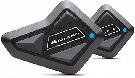 Midland BT Mini Twin C1410, Intercomunicador Bluetooth Doble para Moto, Auriculares de Casco y Supresión de Ruido, entre Motos, Navegador e Intercomunicador de Música, 500 m, 3 Personas