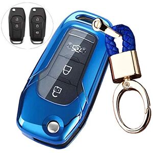 Royalfox (TM 2 3 Botones TPU Suave Flip Remote Key Fob Funda para 2015 2016 2017 2018 2019 Ford F150 F250, Focus 3 Escort Kuga Everest Fiesta Mustang Edge MKV Fusion 2016 Ranger (Azul) Royalfox (TM 2 3 Botones TPU Suave Flip Remote Key Fob Funda para 2015 2016 2017 2018 2019 Ford F150 F250, Focus 3 Escort Kuga Everest Fiesta Mustang Edge MKV Fusion 2016 Ranger (Azul)