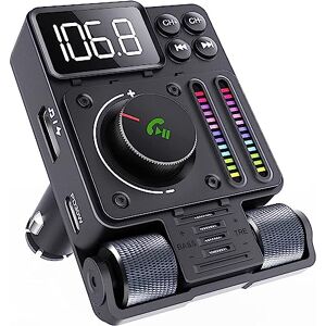 GizmoVine Transmisor FM Bluetooth 5.3 para Coche, Adaptador de Radio con PD 30W & USB 12W, Telefonate a Mani Libere, Reproductor MP3 Mechero Coche Supporta Unità USB da 64 GB, Accenti & Bassi GizmoVine Transmisor FM Bluetooth 5.3 para Coche, Adaptador de Radio con PD 30W & USB 12W, Telefonate a Mani Libere, Reproductor MP3 Mechero Coche Supporta Unità USB da 64 GB, Accenti & Bassi