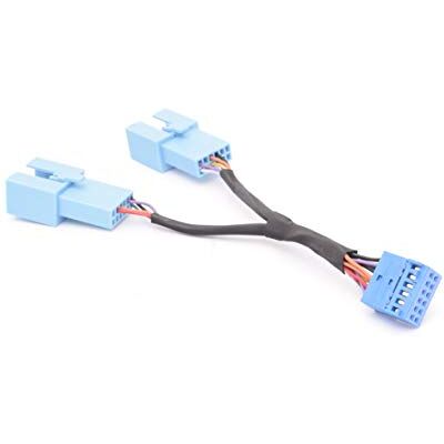 BlueMusic Adaptador Y de 12 pines compatible con VW Audi Seat Skoda con AUX/Media-In de julio de 2010 BlueMusic Adaptador Y de 12 pines compatible con VW Audi Seat Skoda con AUX/Media-In de julio de 2010