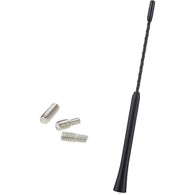 sound-way Antena Coche Universal Radio, Antena de 23 cm para Automóvil, 3 Adaptadores M4 / M5 / M6, Fácil de Montar, Aluminio y Goma, Compatible con Todos los Vehículos, Am/FM/Dab sound-way Antena Coche Universal Radio, Antena de 23 cm para Automóvil, 3 Adaptadores M4 / M5 / M6, Fácil de Montar, Aluminio y Goma, Compatible con Todos los Vehículos, Am/FM/Dab