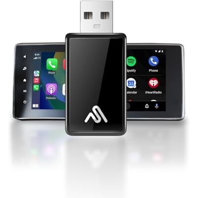 AutoSky Adaptador inalámbrico Carplay y Android Auto Transforma a Carplay inalámbrico o Android Auto Plug & Play Coches Desde 2016 Diseño Compacto Acabado de Piano AutoSky Adaptador inalámbrico Carplay y Android Auto Transforma a Carplay inalámbrico o Android Auto Plug & Play Coches Desde 2016 Diseño Compacto Acabado de Piano