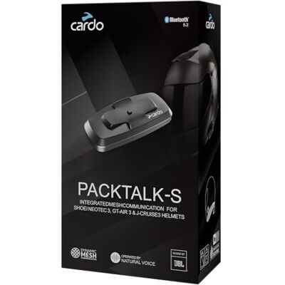 Cardo Solución integrada Compatible con los Cascos Shoei de Tercera generación (GT-Air 3, NEOTEC 3 y J-Cruise 3). Incluye Las Funciones de Packtalk. Cardo Solución integrada Compatible con los Cascos Shoei de Tercera generación (GT-Air 3, NEOTEC 3 y J-Cruise 3). Incluye Las Funciones de Packtalk.