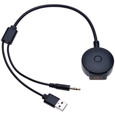 Keple Universales Cable de Audio Bluetooth para Coche USB / 3.5mm AUX Adaptador de Interfaz de música Compatible con Series 1, 2, 3, 5, 6, 7, X1 X3 X4 X5 X6 E46 y Mini Cooper R55 R56 R57 Keple Universales Cable de Audio Bluetooth para Coche USB / 3.5mm AUX Adaptador de Interfaz de música Compatible con Series 1, 2, 3, 5, 6, 7, X1 X3 X4 X5 X6 E46 y Mini Cooper R55 R56 R57