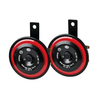 HELLA Bocina STYLE HORN S98-12V 115dB (A) Rango de frecuencia: 400Hz sonido agudo eléctrico ECE Color de carcasa: rojo/negro Cant.: 1 HELLA Bocina STYLE HORN S98-12V 115dB (A) Rango de frecuencia: 400Hz sonido agudo eléctrico ECE Color de carcasa: rojo/negro Cant.: 1