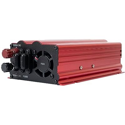 PNI Inversor de tensión L650W Doble Fuente de alimentación 12V/24V, Salida 230V, 500W, Seno Modificado, Enchufe USB 5V 500mAh, con Pinzas de alimentación y Enchufe de mechero incluidos PNI Inversor de tensión L650W Doble Fuente de alimentación 12V/24V, Salida 230V, 500W, Seno Modificado, Enchufe USB 5V 500mAh, con Pinzas de alimentación y Enchufe de mechero incluidos