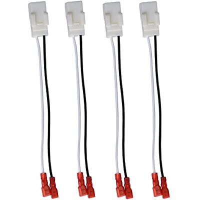 Danbojit Paquete de 4 arnés de cableado de altavoz de repuesto para Chrysler Town & Country, arnés de altavoz Wrangler Dodge Dakota para puerta delantera y trasera, adaptador de arnés de conector de Danbojit Paquete de 4 arnés de cableado de altavoz de repuesto para Chrysler Town & Country, arnés de altavoz Wrangler Dodge Dakota para puerta delantera y trasera, adaptador de arnés de conector de