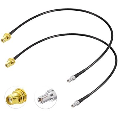 Eightwood 4G LTE Antena TS9 Straight Plug a SMA Bulkhead Jack Cable RG174 6 pies 15 cm 2 pzas Compatible para Netgear Hsdpa Huawei 2G 3G 4G LTE UMTS Antena de Banda Ancha móvil Eightwood 4G LTE Antena TS9 Straight Plug a SMA Bulkhead Jack Cable RG174 6 pies 15 cm 2 pzas Compatible para Netgear Hsdpa Huawei 2G 3G 4G LTE UMTS Antena de Banda Ancha móvil