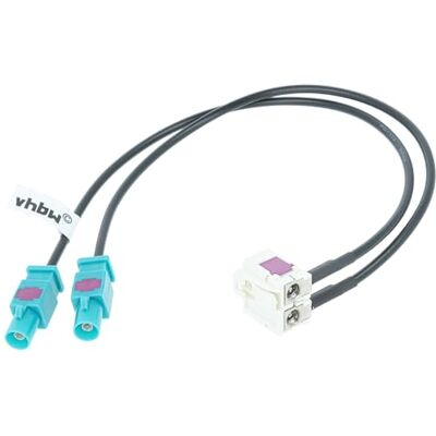 vhbw Adaptador Antena Doble Fakra (B) Compatible con Audi VW RCD 510 RNS2, RNS 2, RCD510 radio coche Cable adaptador, 9 cm vhbw Adaptador Antena Doble Fakra (B) Compatible con Audi VW RCD 510 RNS2, RNS 2, RCD510 radio coche Cable adaptador, 9 cm