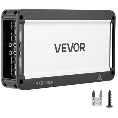VEVOR Amplificador para Automóvil 4 Canales Clase D Máximo 4 x 500W a 4 ohmios y 4 x 1000W a 2 ohmios, Amplificador Estéreo de Audio para Coche Puenteable para Vehículo Todoterreno Camioneta Sedán SUV VEVOR Amplificador para Automóvil 4 Canales Clase D Máximo 4 x 500W a 4 ohmios y 4 x 1000W a 2 ohmios, Amplificador Estéreo de Audio para Coche Puenteable para Vehículo Todoterreno Camioneta Sedán SUV
