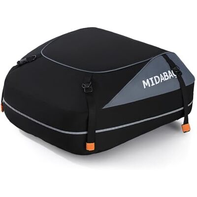 MIDABAO 15 Cubic Waterproof Duty Car Top Carrier Zippers Coated, Includes Anti-Slip Mat For Vehicles with or Without Racks MIDABAO 15 Cubic Waterproof Duty Car Top Carrier Zippers Coated, Includes Anti-Slip Mat For Vehicles with or Without Racks
