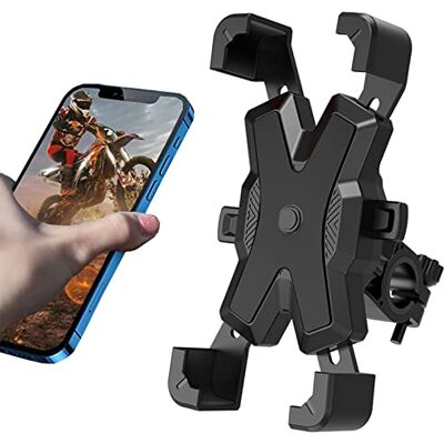 SKONYON Soporte Movil Bicicleta Desmontable, 360°Rotación Porta Movil Bicicleta Compatible para 4.8-6.8 Pulgada Smartphones, Black SKONYON Soporte Movil Bicicleta Desmontable, 360°Rotación Porta Movil Bicicleta Compatible para 4.8-6.8 Pulgada Smartphones, Black