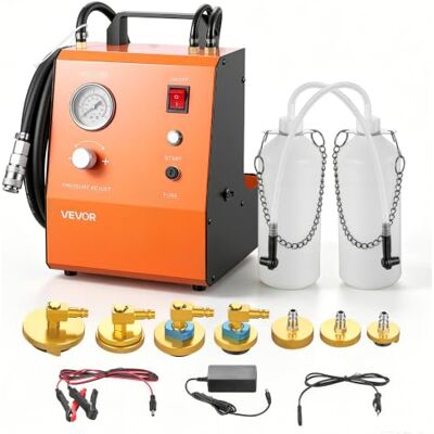 VEVOR Purgador de Frenos Eléctrico, Presión Ajustable de 0,6-3 Bar, Máquina Automatizada para Cambio de Líquido de Frenos de Coche, con 7 Adaptadores, Compatible con la Mayoría de los Vehículos VEVOR Purgador de Frenos Eléctrico, Presión Ajustable de 0,6-3 Bar, Máquina Automatizada para Cambio de Líquido de Frenos de Coche, con 7 Adaptadores, Compatible con la Mayoría de los Vehículos
