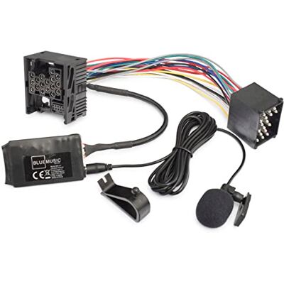 BlueMusic Adaptador de música y manos libres por Bluetooth compatible con: BMW E46 E39 E38 pin redondo, 17 pines, radio de antigua generación BlueMusic Adaptador de música y manos libres por Bluetooth compatible con: BMW E46 E39 E38 pin redondo, 17 pines, radio de antigua generación