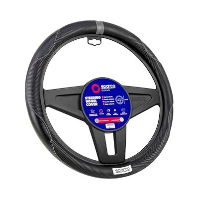 Sparco Funda de Volante S155 BK Universal 38 cm, Amazon Exclusive, Antideslizante y Resistente al Sol, Fácil de Instalar y Limpiar, Accesorio Interior de Coche Sparco Funda de Volante S155 BK Universal 38 cm, Amazon Exclusive, Antideslizante y Resistente al Sol, Fácil de Instalar y Limpiar, Accesorio Interior de Coche