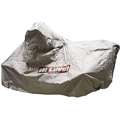Hi Level Hi-Level Funda de Moto de poliéster Plateado, XX Grande 264 x 104 x 130 cm con Correa de Hebilla Hi Level Hi-Level Funda de Moto de poliéster Plateado, XX Grande 264 x 104 x 130 cm con Correa de Hebilla