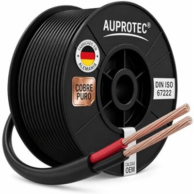 AUPROTEC 0.35mm² 2 conductores, 10m cable eléctrico redondo I aislamiento de PVC de pared fina DIN ISO 6722 I FLRYY cable automotriz para coche, remolque y caravana AUPROTEC 0.35mm² 2 conductores, 10m cable eléctrico redondo I aislamiento de PVC de pared fina DIN ISO 6722 I FLRYY cable automotriz para coche, remolque y caravana