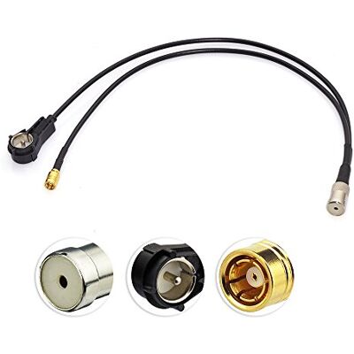 Eightwood Dab Antena Splitter Adaptador SMB a ISO DIN Hembra a Macho Cable de Cable Flexible en ángulo Recto RG174 30cm Compatible para Am/FM Antena de automóvil Pioneer Clarion Kenwood Alpine Eightwood Dab Antena Splitter Adaptador SMB a ISO DIN Hembra a Macho Cable de Cable Flexible en ángulo Recto RG174 30cm Compatible para Am/FM Antena de automóvil Pioneer Clarion Kenwood Alpine