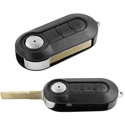 Chiavit Carcasa para Llave con Mando a Distancia de 3 Botones y Hoja para Fiat Chiavit Carcasa para Llave con Mando a Distancia de 3 Botones y Hoja para Fiat