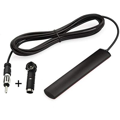 Eightwood Antena Coche FM Antena Radio Coche Adaptador DIN a ISO Parabrisas con Cable 3 Metros Compatible con Radio Am/FM Pioneer Yamaha Oenon Panasonic Onkyo Bose Sherwood Eightwood Antena Coche FM Antena Radio Coche Adaptador DIN a ISO Parabrisas con Cable 3 Metros Compatible con Radio Am/FM Pioneer Yamaha Oenon Panasonic Onkyo Bose Sherwood