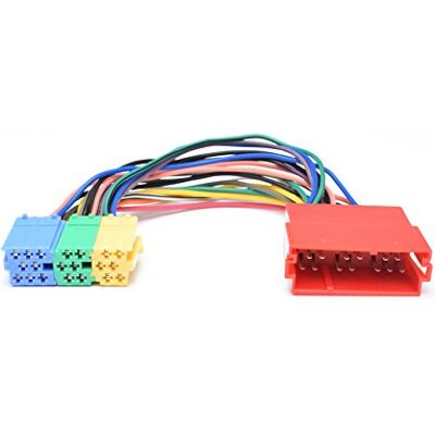 BlueMusic Cable adaptador de 20 pines para Mini Iso Audi Fiat de 8 pines BlueMusic Cable adaptador de 20 pines para Mini Iso Audi Fiat de 8 pines