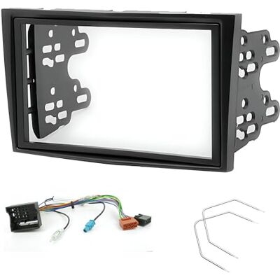 sound-way Kit Montage Autoradio, Marco 2 DIN Radio de Coche con Soporte de Montaje, Adaptador Antena, Cable Adaptador Conector ISO, Llaves Desmontaje Compatible con Opel Astra H, Corsa D, Zafira B sound-way Kit Montage Autoradio, Marco 2 DIN Radio de Coche con Soporte de Montaje, Adaptador Antena, Cable Adaptador Conector ISO, Llaves Desmontaje Compatible con Opel Astra H, Corsa D, Zafira B